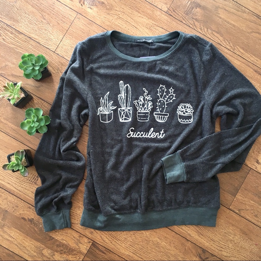 📍SOLD📍RARE Wildfox “Succulent” Sweater Size S